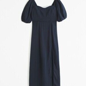 The A&F Camille Puff Sleeve Midi Dress